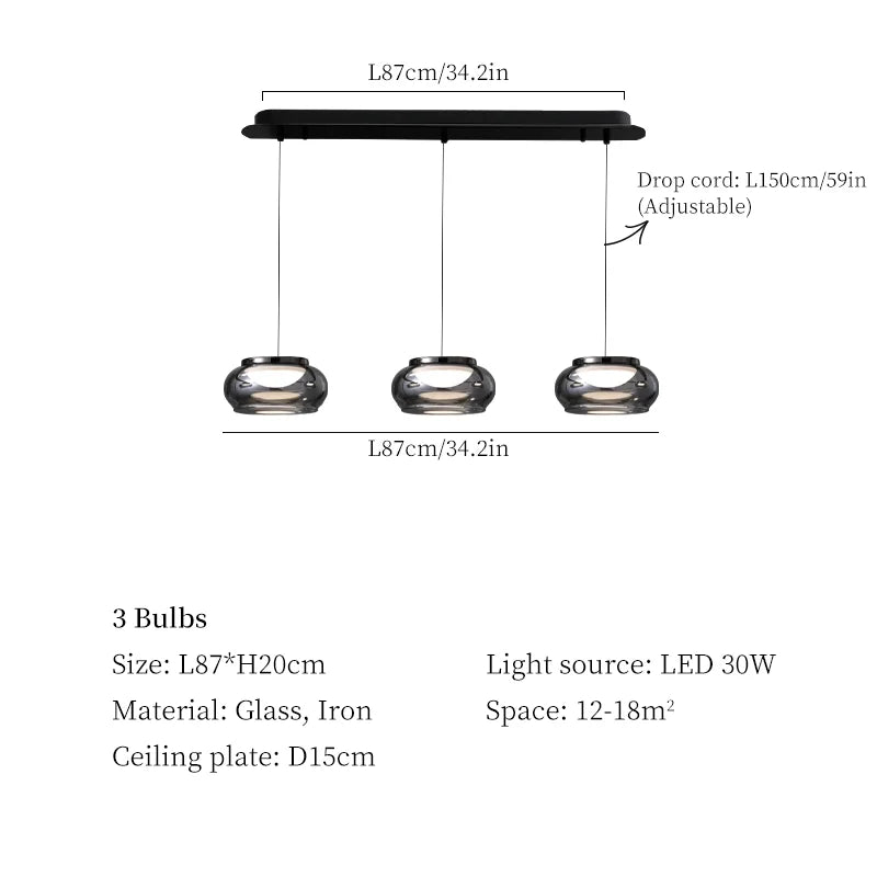 suspension en verre de luxe pour décoration moderne