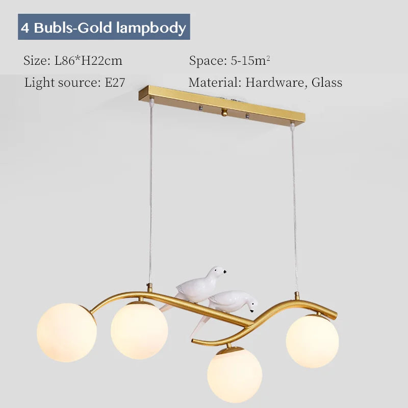 lustre design en forme d'oiseau pour décoration intérieure moderne