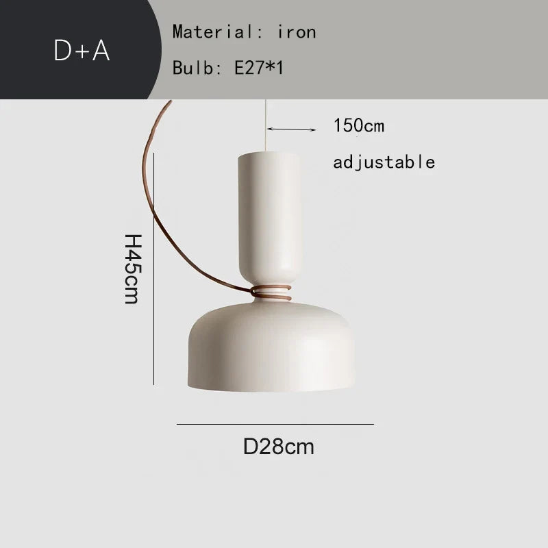 lustre moderne en métal pour 	 avec fil réglable