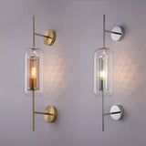 American Industrial Wall Lamps Clear Glass Wall Light Iron Metal Cage Living Room Decorative Wall Light Hallway Entrance Aisle