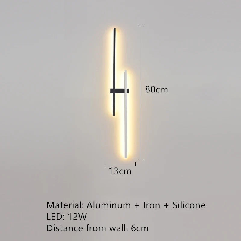 applique murale led minimaliste art déco appliques aluminium