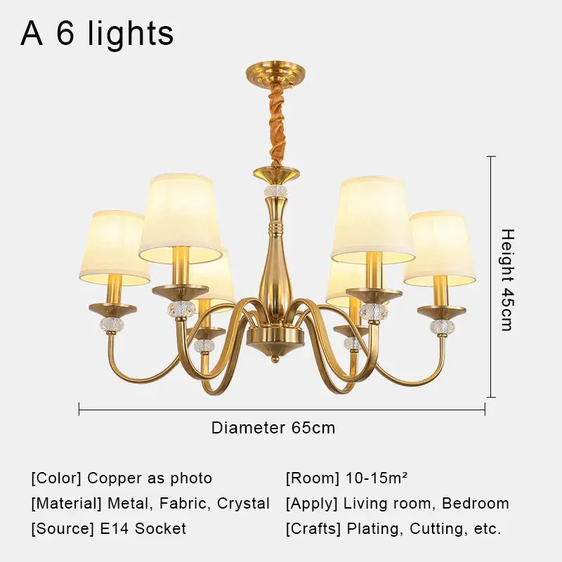 lustre rétro en tissu pour décoration intérieure campagne