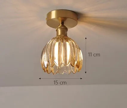 plafonnier moderne en verre pour intérieur et extérieur lumineux