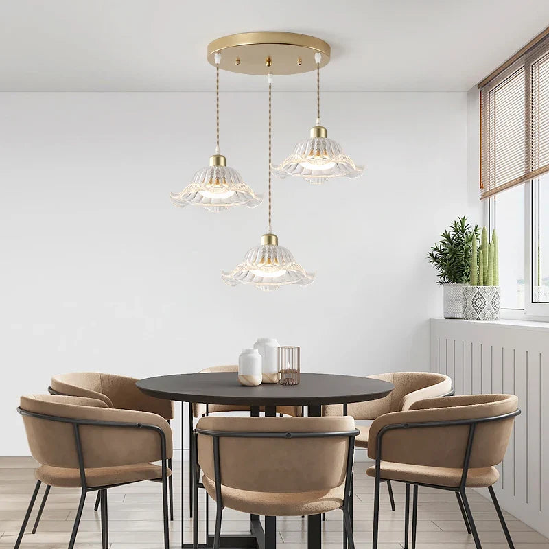 suspension en verre moderne pour décoration intérieure élégante