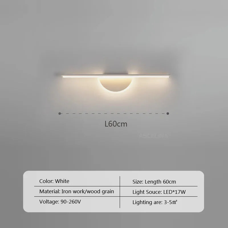applique murale led moderne grain de bois décoration intérieure