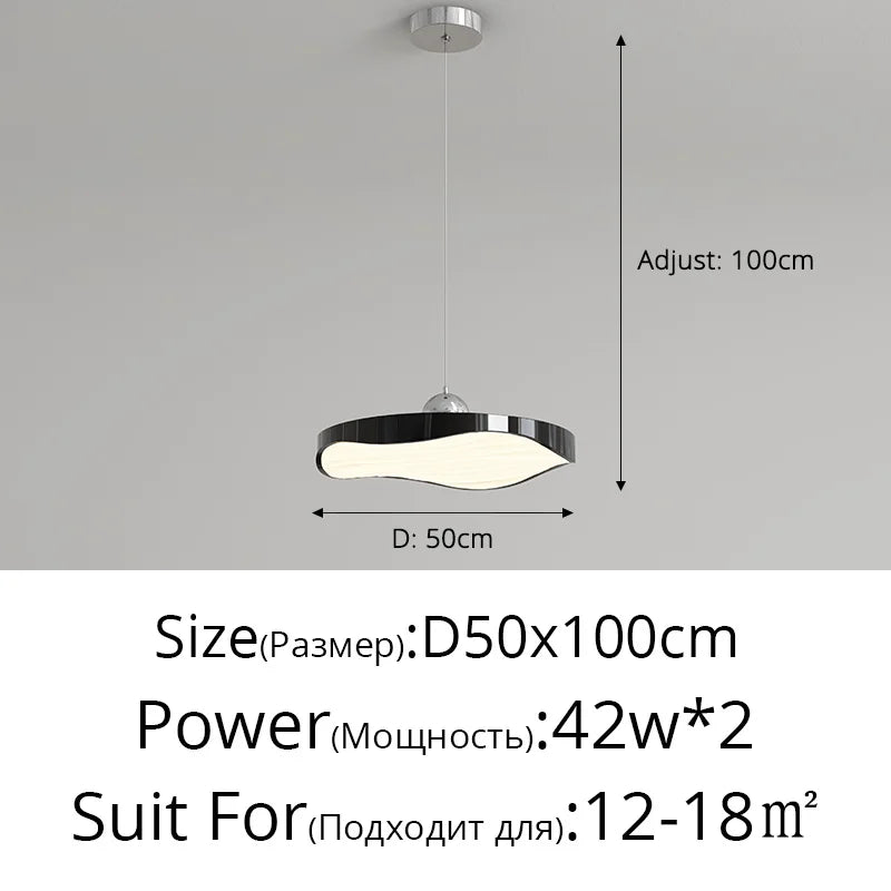 lustre rond moderne minimaliste protection des yeux