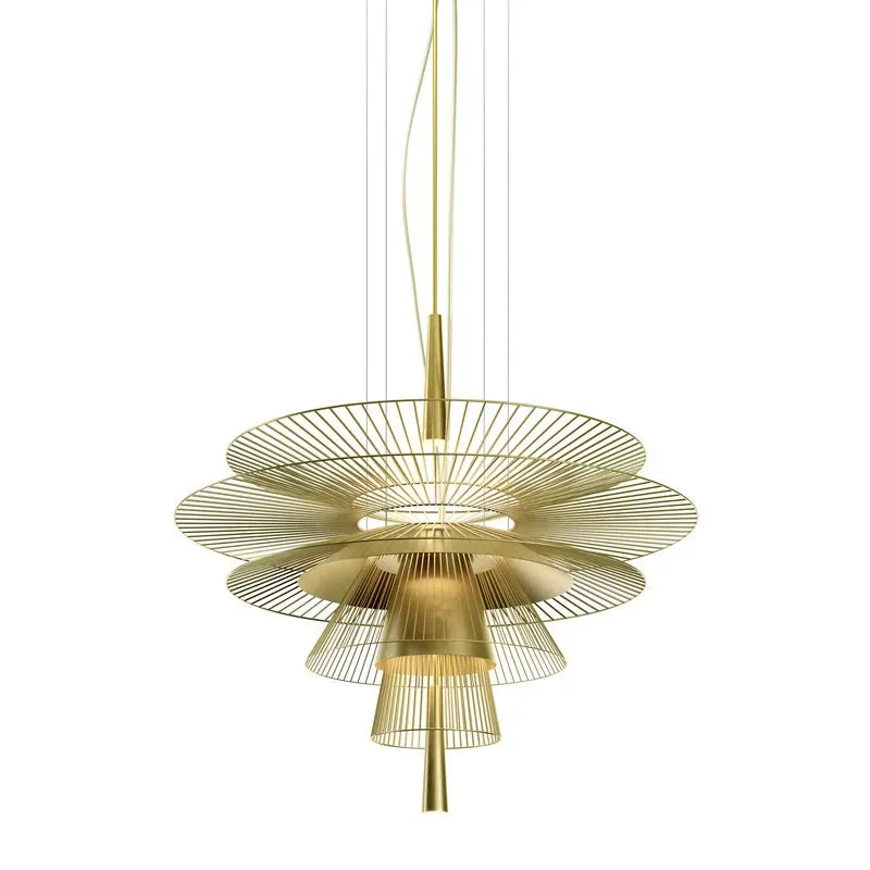 lustre de luxe sandyha led en métal lampe suspendue décorative