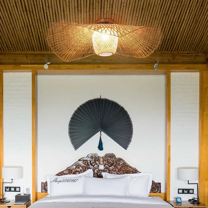 Style chinois LED E27 bambou lampes suspendues maison éclairage créatif pour Tatami salle à manger Restaurant Suspension Luminaire