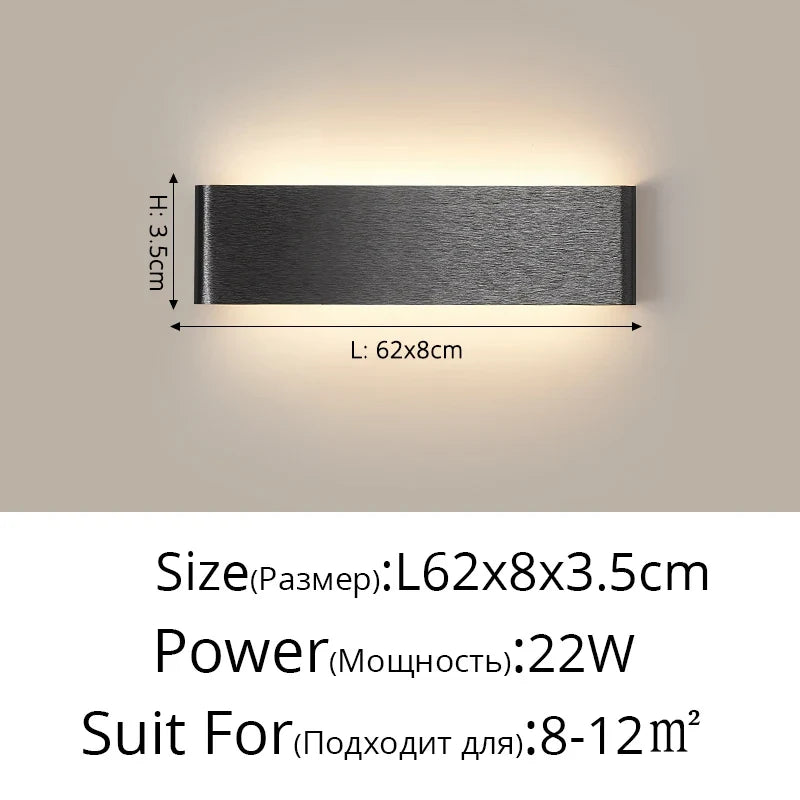 lampe de chevet led carrée en aluminium pour hôtel
