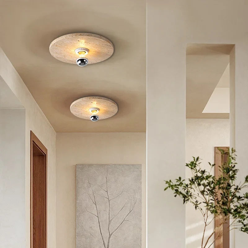applique murale rétro en pierre naturelle design scandinave à led