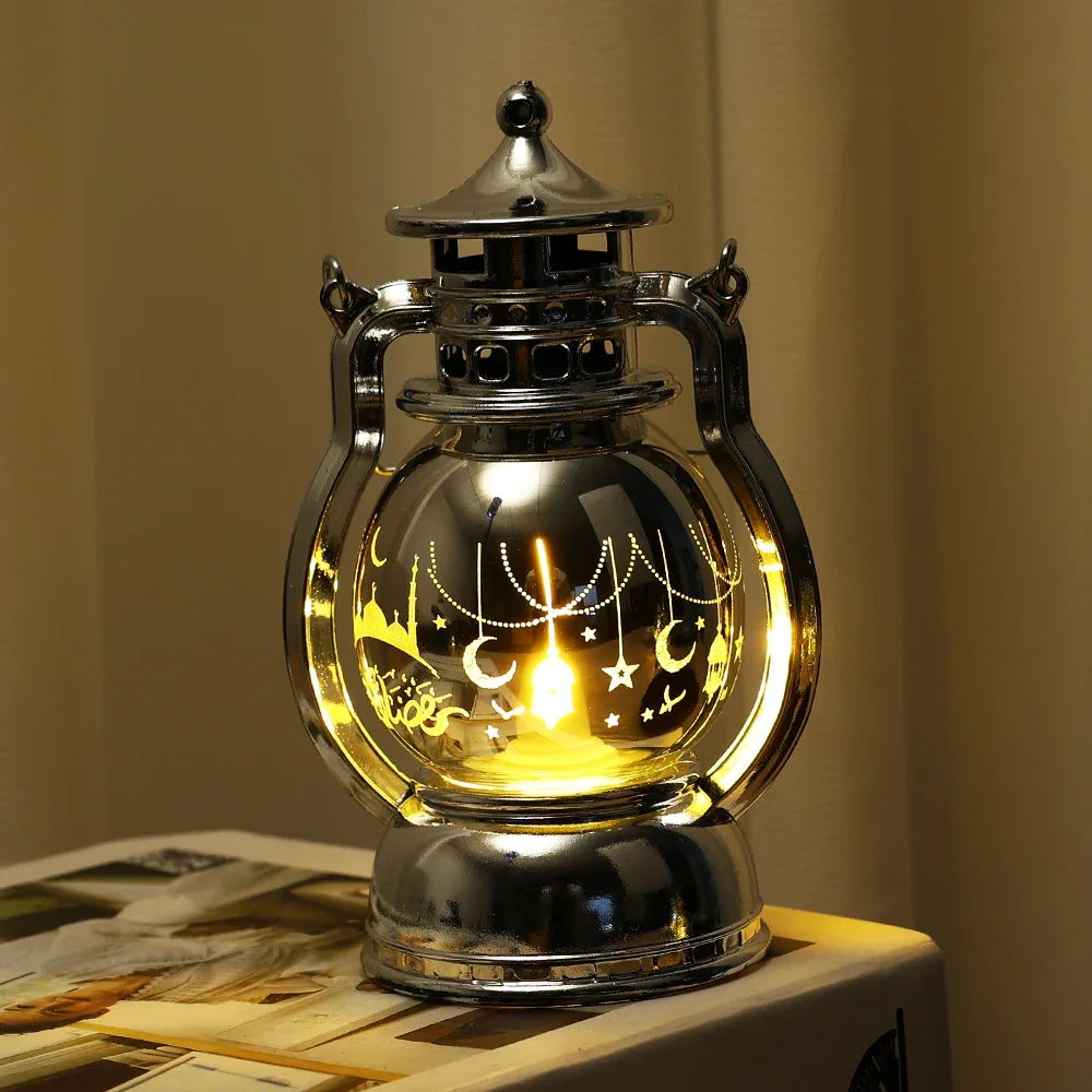 lampe à poser eid mubarak lanterne portable rétro pour décoration festive