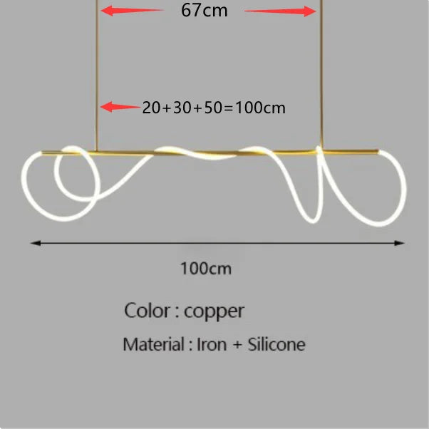 lustre led moderne long tuyau minimaliste pour bar