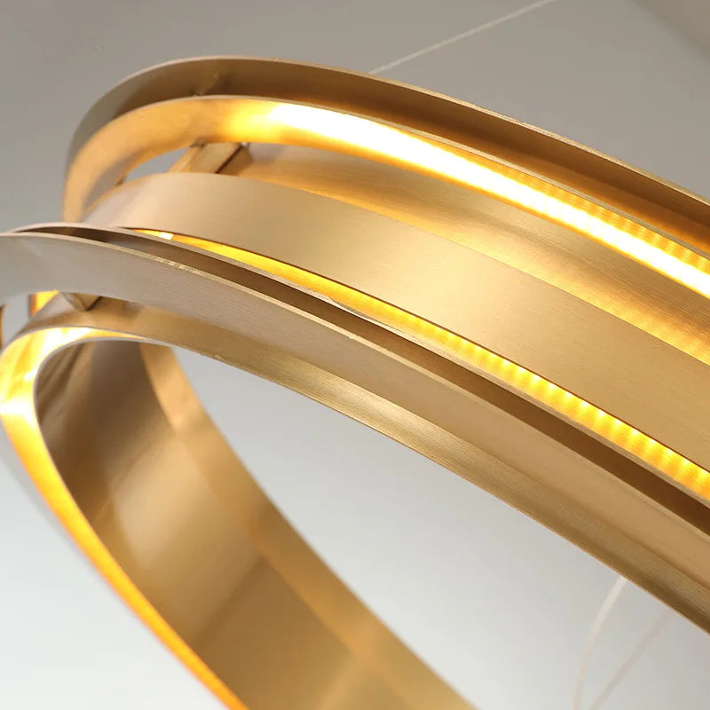 lustre en anneau post-moderne minimaliste italien led
