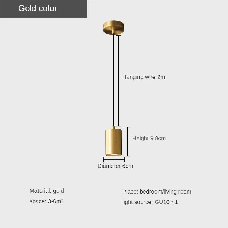 Suspension LED design moderne cylindrique