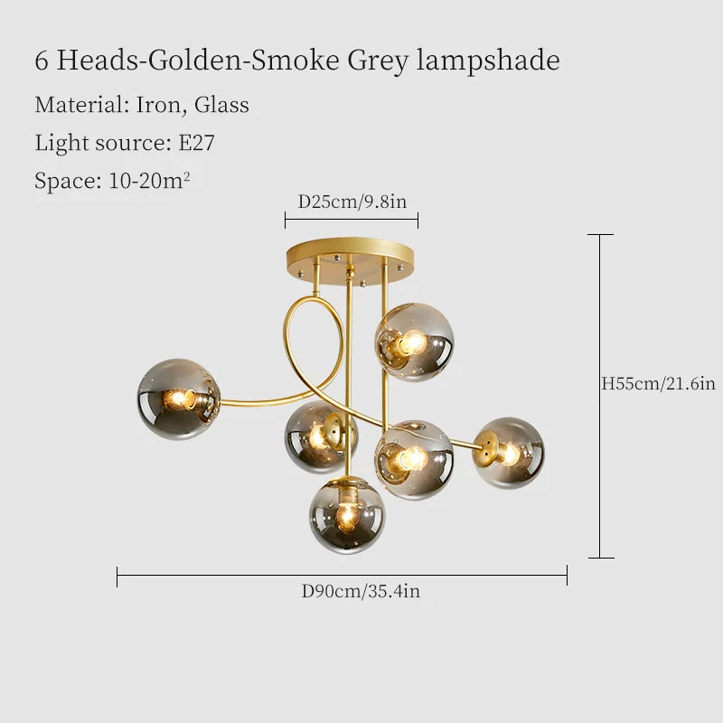 suspension luxe led pour décoration intérieure élégante
