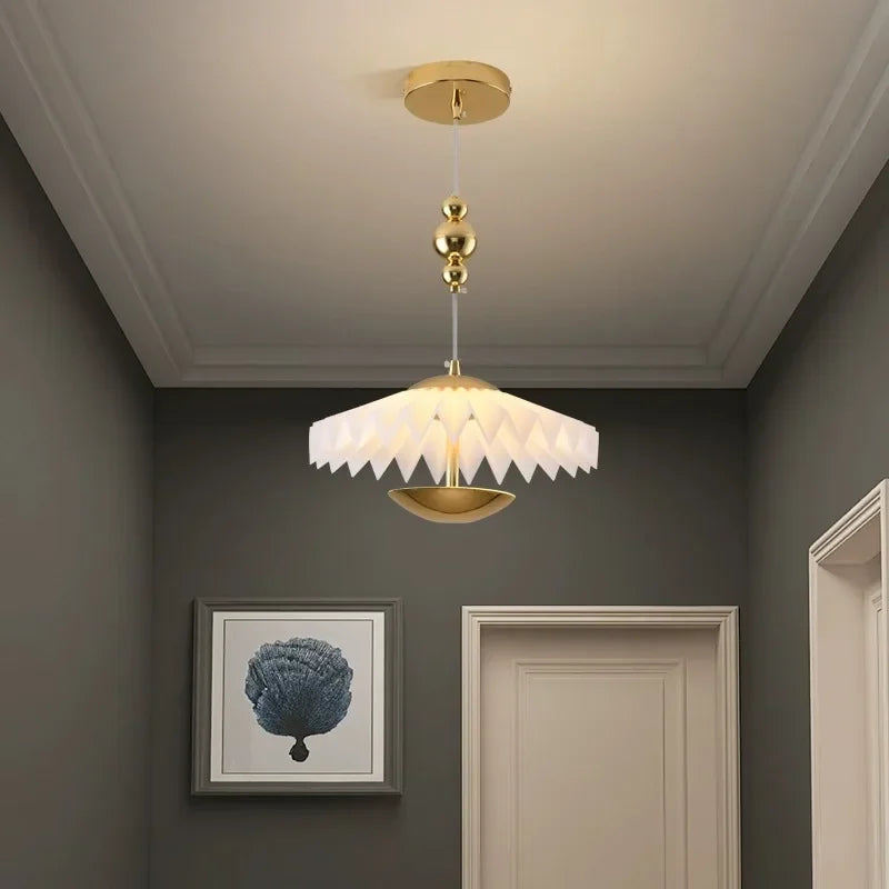 lustre plissé pliant minimaliste led soucoupe volante