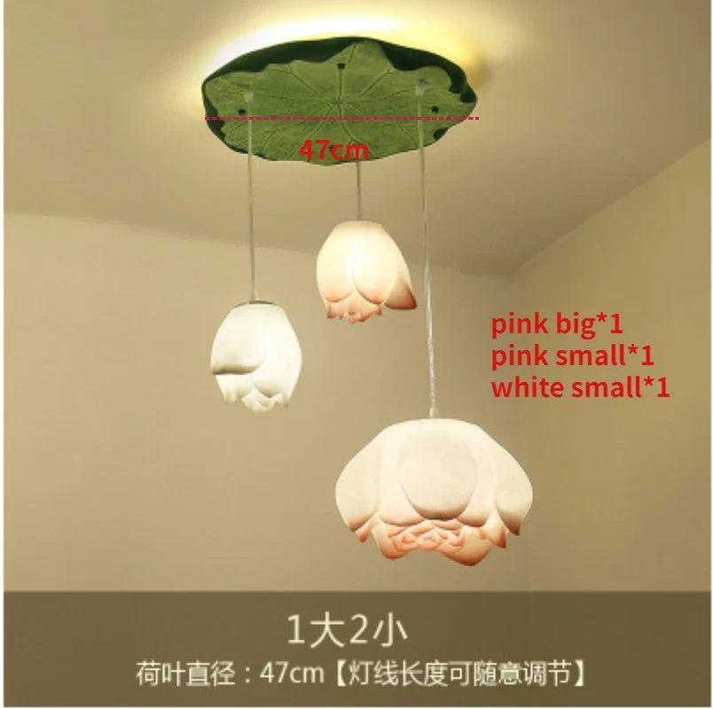 suspension lotus en verre pour décoration d intérieur