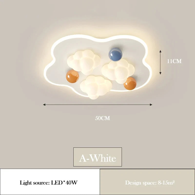 plafonnier nuage style crème pour chambre enfant moderne et chaleureux