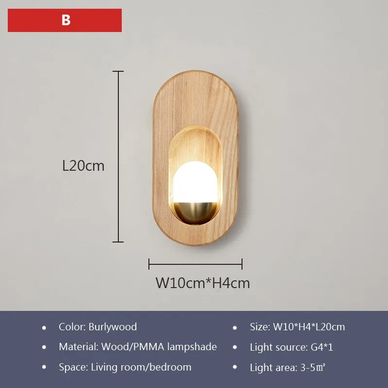 applique led bois bande décorative nordique maison