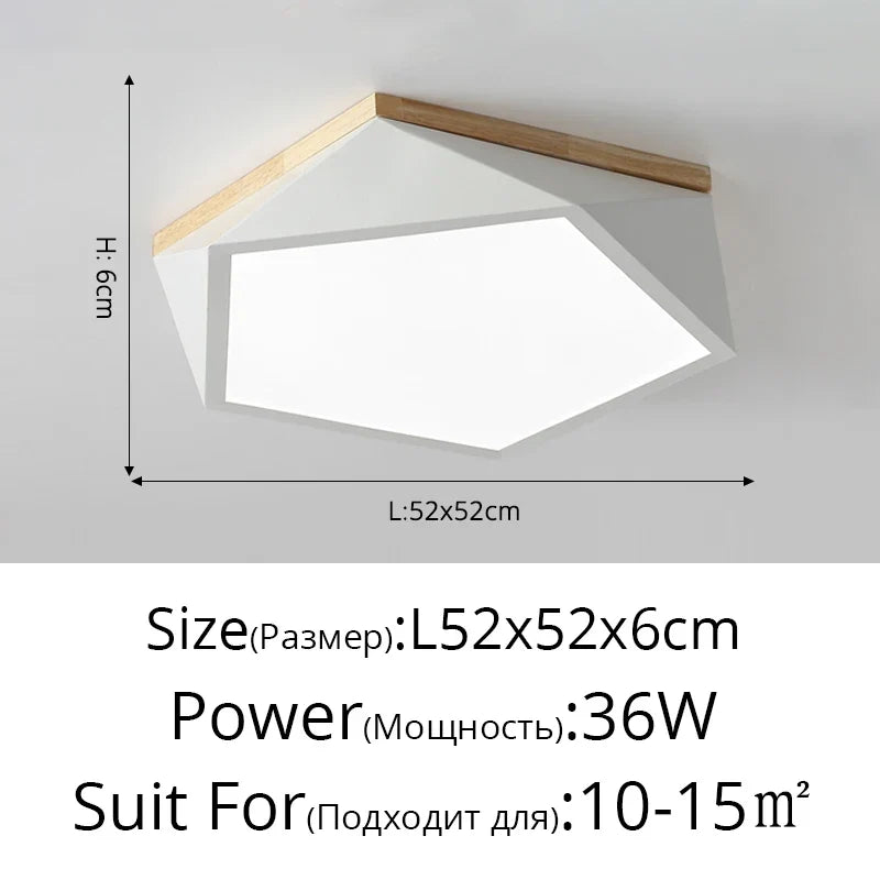 plafonniers led géométriques simples et modernes pour éclairage