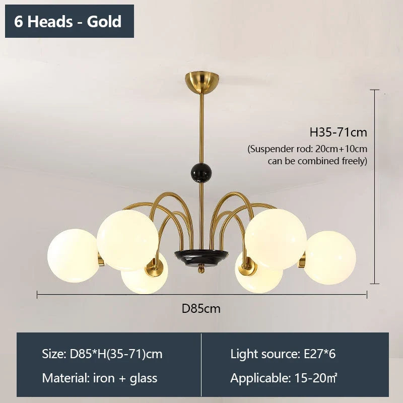 lustre rétro romantique avec protection des yeux et lumière douce