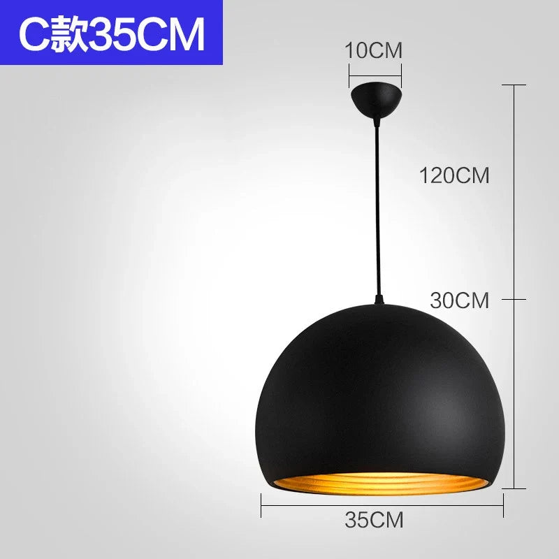 lustre industriel rétro led en fer nordique suspension éclairage