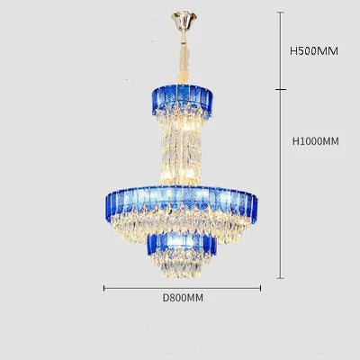lustre en cristal de luxe pour hôtel et villa