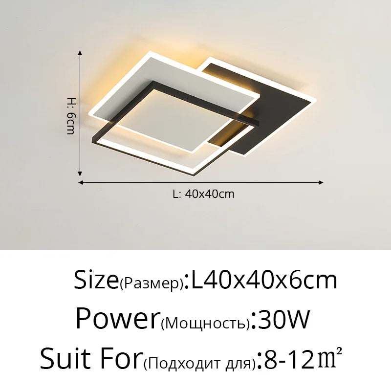 lustre moderne dimmable design intérieur lumineux rectangle décoratif