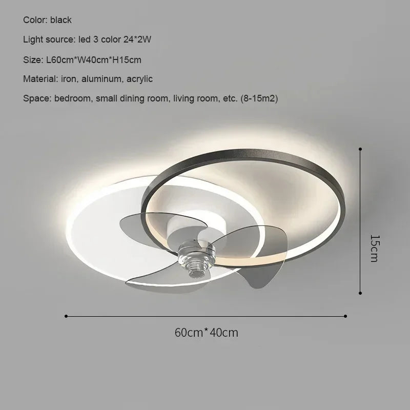 plafonnier ventilateur avec lumière à distance pour intérieur