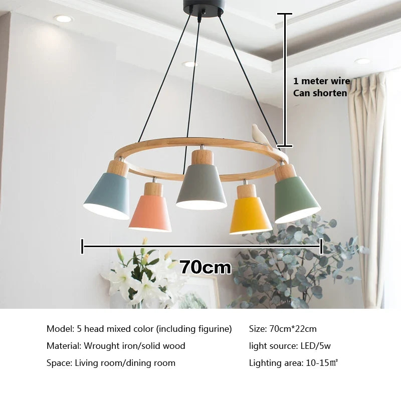 Lampe suspension nordique moderne Macaron
