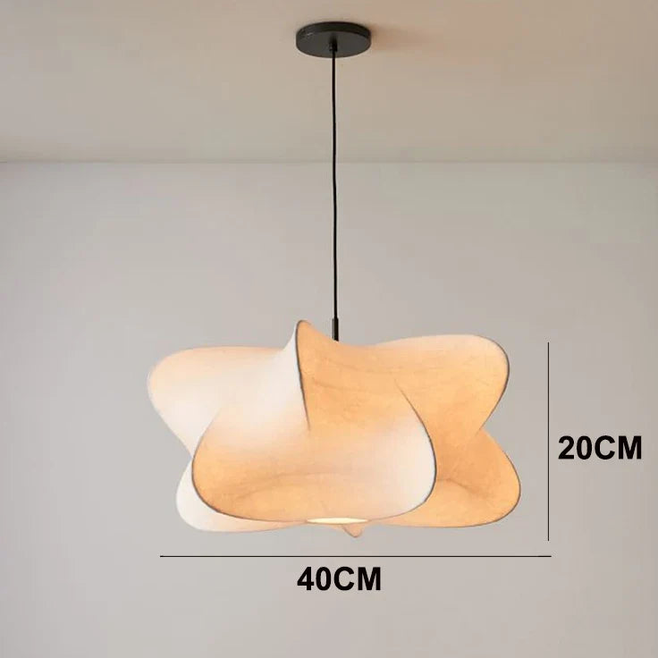 suspension en soie design créatif style wabi sabi