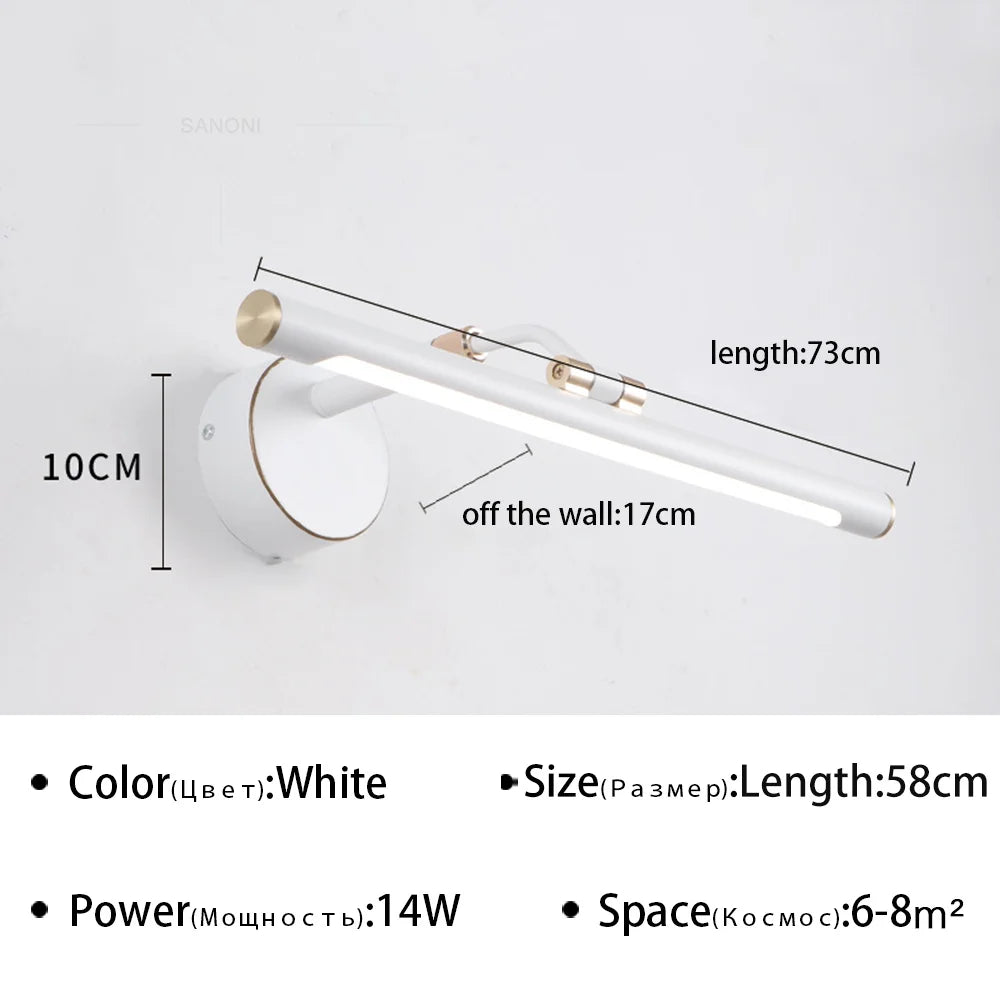 applique murale led moderne minimaliste pour intérieur rétractable