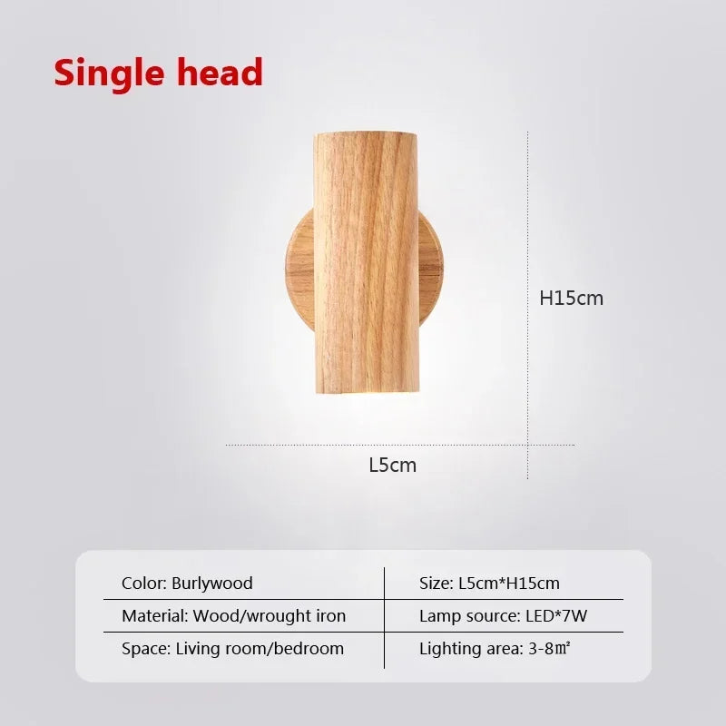 applique murale en bois nordique à led design moderne pour intérieur