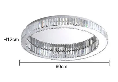 plafonnier circulaire en cristal moderne pour décoration intérieure