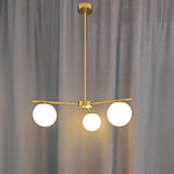 lustre nordique moderne en verre laiteux pour décoration maison
