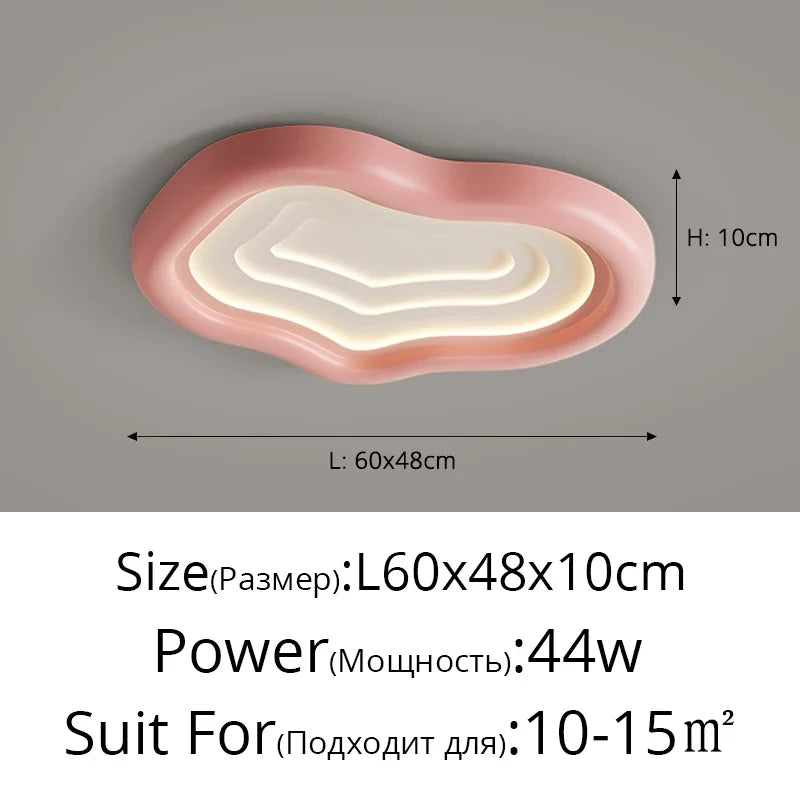 plafonnier moderne en résine style nuage protection yeux