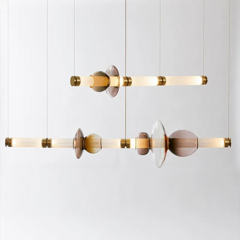 Suspensions design LED en verre de styliste du Canada