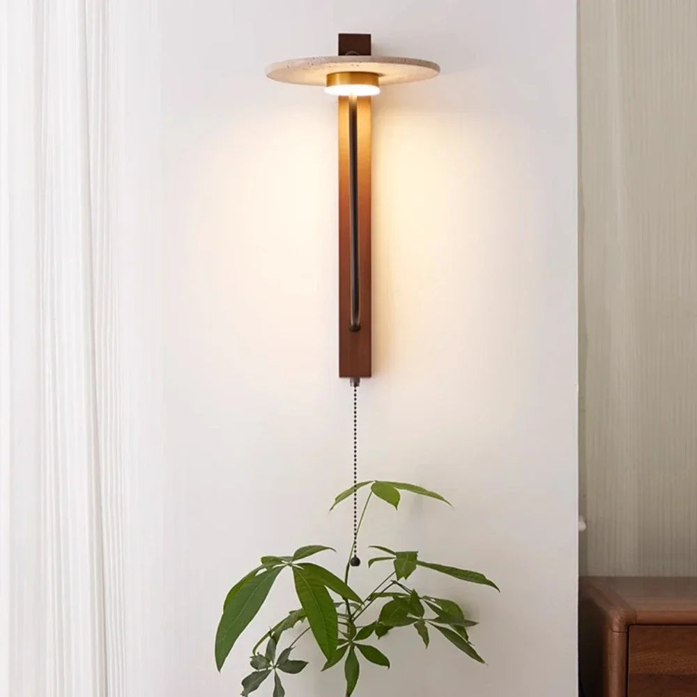 applique murale led vintage en pierre naturelle pour éclairage créatif
