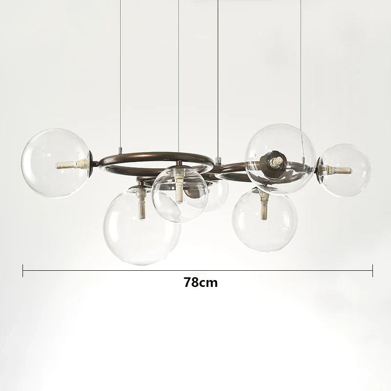 lustre à bulles de verre nordique pour décoration intérieure