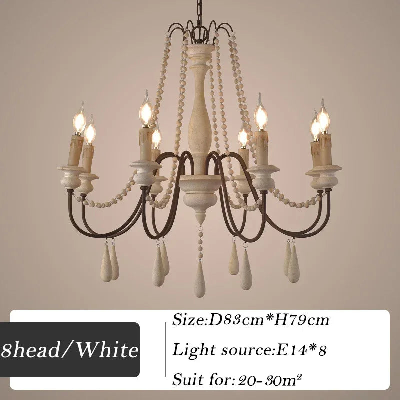 lustre en bois rétro pour décoration intérieure élégante
