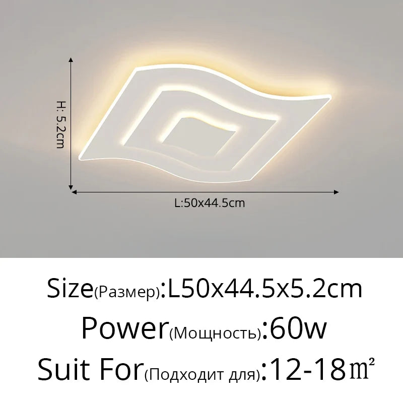 plafonnier moderne à leds pour intérieur cuisine et restaurant