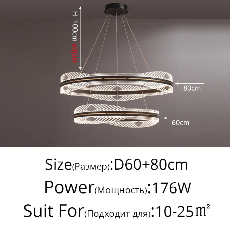 lustre moderne suspendu en or design nordique éclairage intérieur