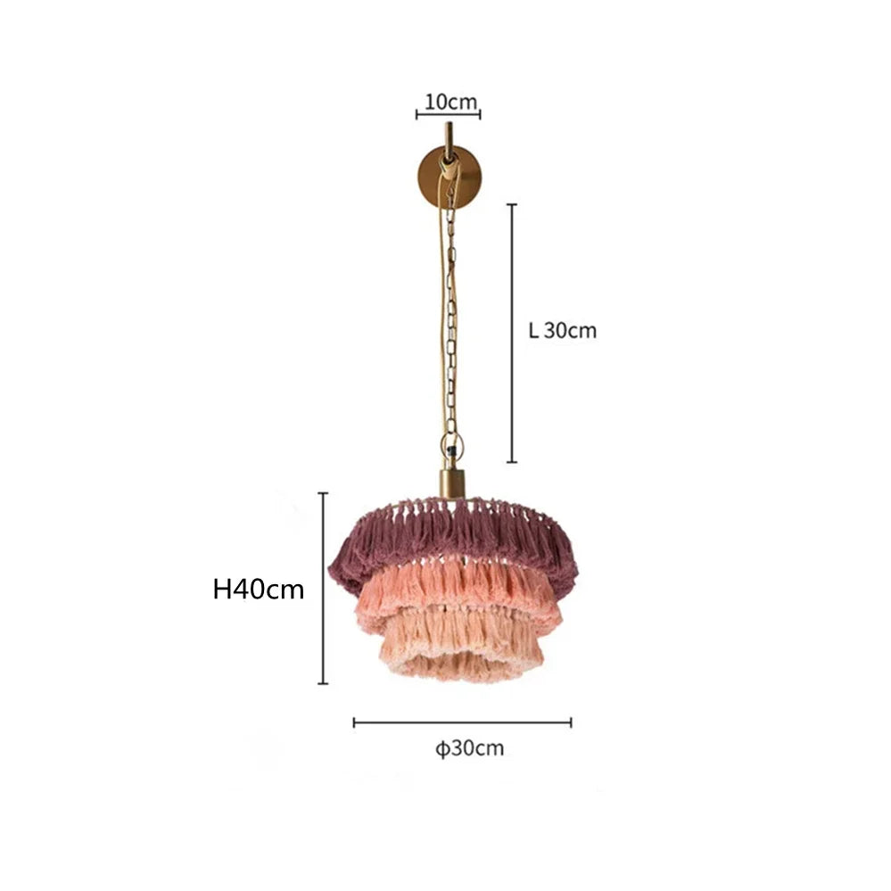 lustre bohème vintage tissé créatif pour intérieur élégant