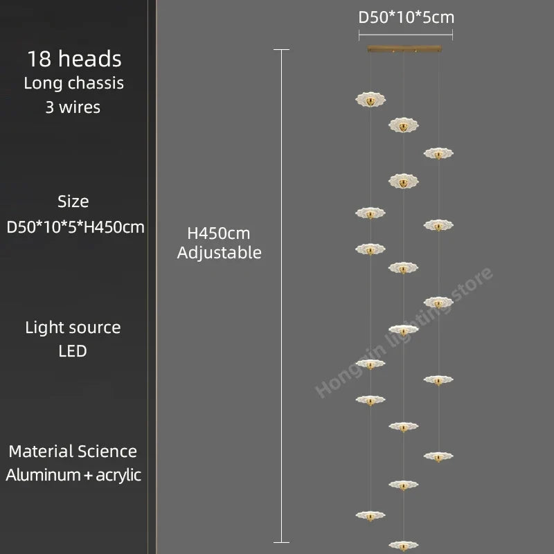 lustre moderne à led pour éclairage intérieur décoratif