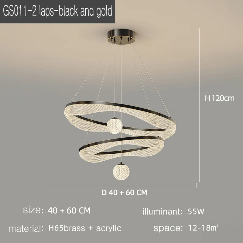 suspension moderne à led pour éclairage intérieur élégant