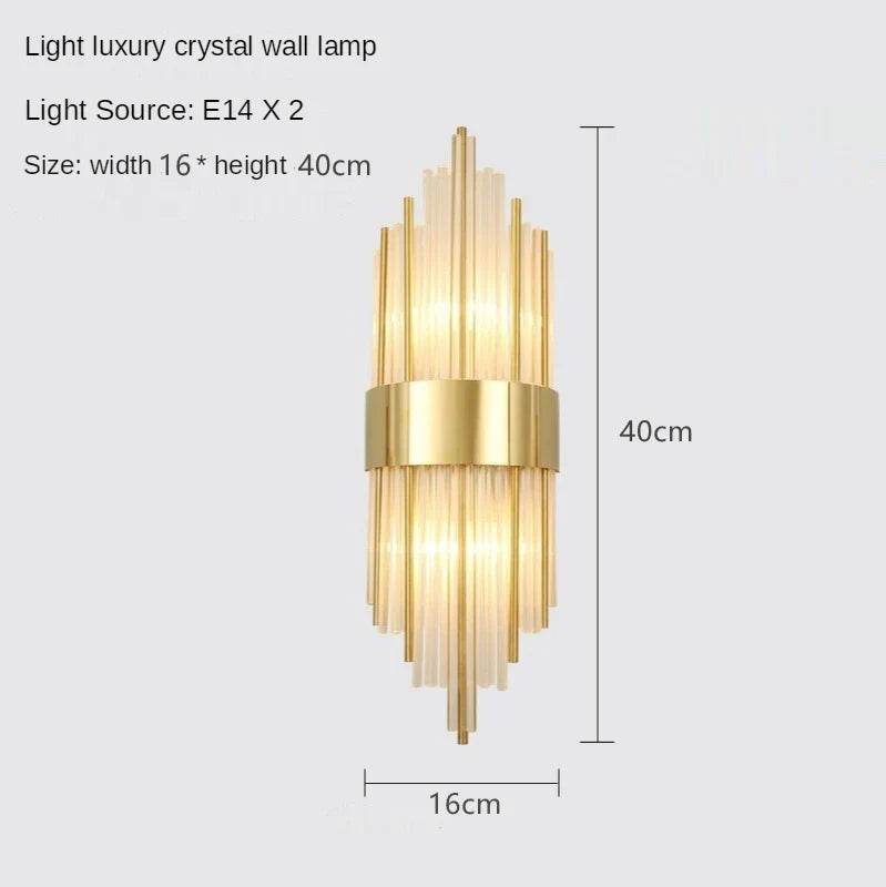 applique murale led en cristal design nordique élégant