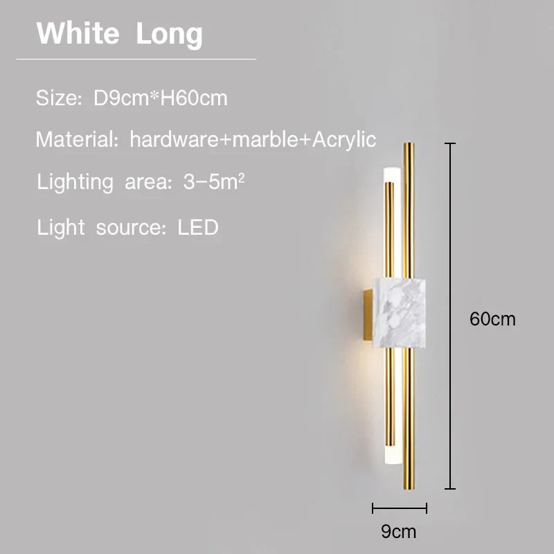 Applique led marbre moderne décoratif