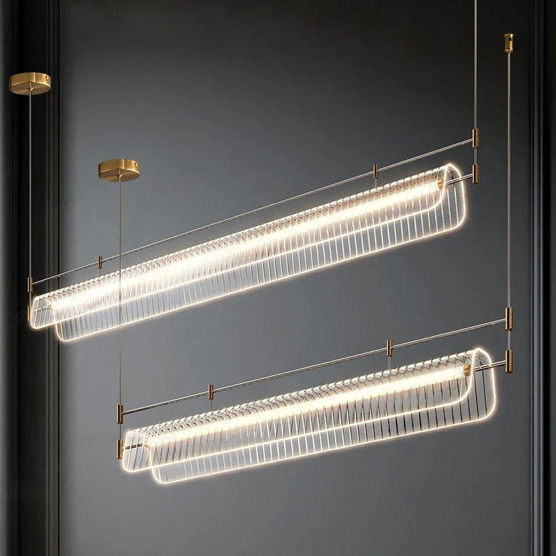 suspension minimalistes italiennes en acrylique led modernes