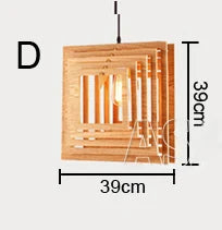 suspension en bois moderne style nordique goutte d'eau décorative idéale loft