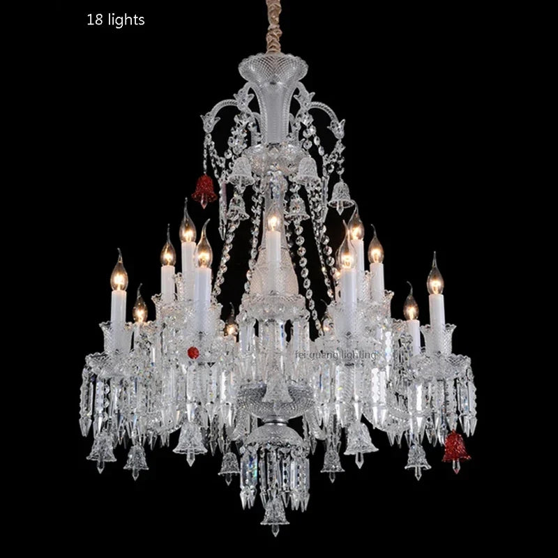 lustre moderne en cristal et chrome pour éclairage élégant